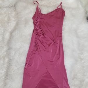 Silky pink dress